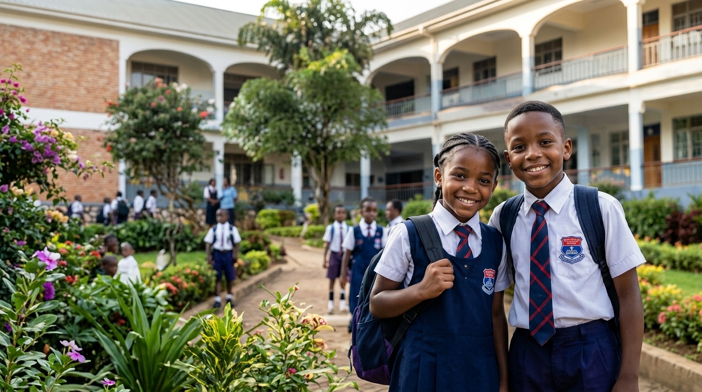 St. Lawrence pupils smiling